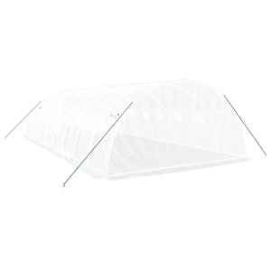 Skleník s ocelovým rámem bílý 32 m² 8 x 4 x 2 m - obrázek 6