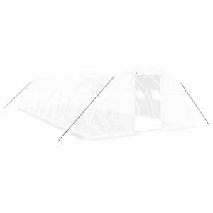 Skleník s ocelovým rámem bílý 40 m² 10 x 4 x 2 m - obrázek 2