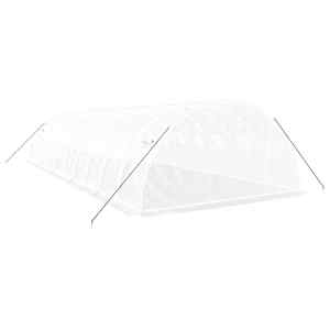Skleník s ocelovým rámem bílý 40 m² 10 x 4 x 2 m - obrázek 6