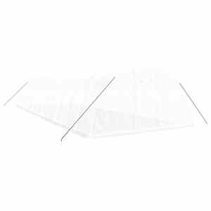 Skleník s ocelovým rámem bílý 48 m² 12 x 4 x 2 m - obrázek 3