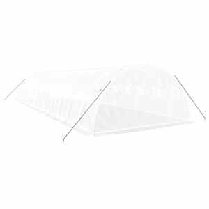 Skleník s ocelovým rámem bílý 48 m² 12 x 4 x 2 m - obrázek 6