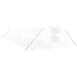 Skleník s ocelovým rámem bílý 56 m² 14 x 4 x 2 m - obrázek 2