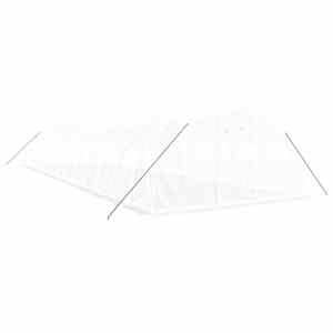 Skleník s ocelovým rámem bílý 56 m² 14 x 4 x 2 m - obrázek 3