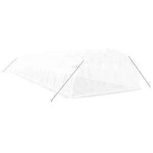 Skleník s ocelovým rámem bílý 56 m² 14 x 4 x 2 m - obrázek 6