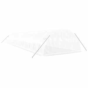 Skleník s ocelovým rámem bílý 64 m² 16 x 4 x 2 m - obrázek 6