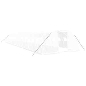 Skleník s ocelovým rámem bílý 72 m² 18 x 4 x 2 m - obrázek 2