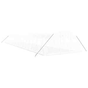 Skleník s ocelovým rámem bílý 80 m² 20 x 4 x 2 m - obrázek 3