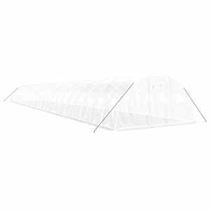 Skleník s ocelovým rámem bílý 96 m² 24 x 4 x 2 m - obrázek 3