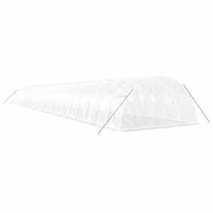 Skleník s ocelovým rámem bílý 96 m² 24 x 4 x 2 m - obrázek 6