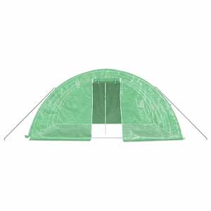 Skleník s ocelovým rámem zelený 20 m² 5 x 4 x 2,3 m - obrázek 4