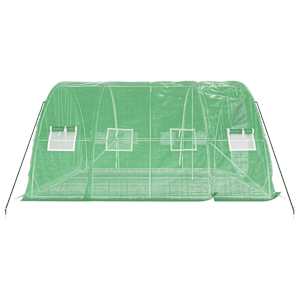 Skleník s ocelovým rámem zelený 20 m² 5 x 4 x 2,3 m - obrázek 5