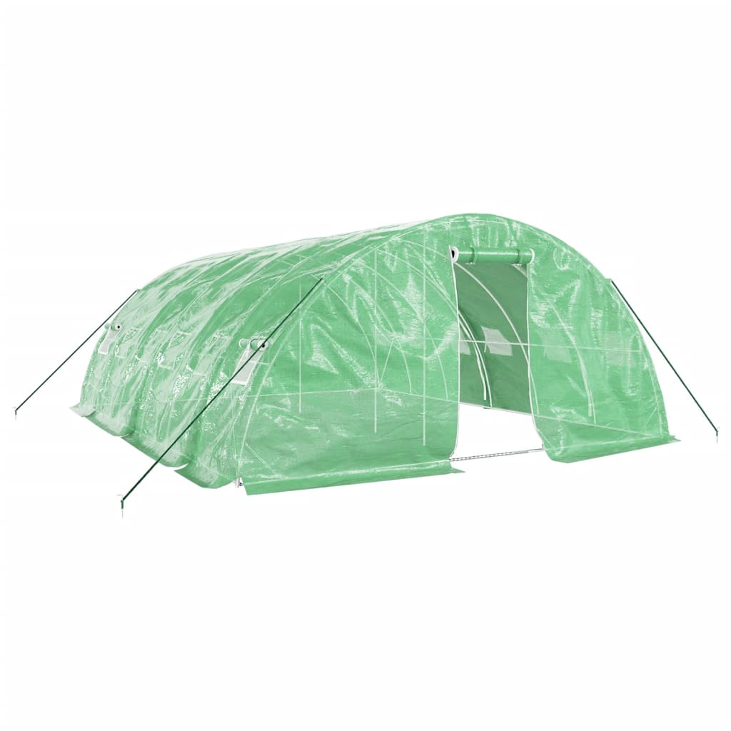 Seră cu cadru din oțel, verde, 30 m², 6x5x2,3 m