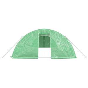 Skleník s ocelovým rámem zelený 50 m² 10 x 5 x 2,3 m - obrázek 4