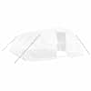 vidaXL kasvuhoone terasraamiga, valge, 30 m&sup2;, 6x5x2,3 m