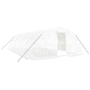 Skleník s ocelovým rámem bílý 40 m² 8 x 5 x 2,3 m - obrázek 2