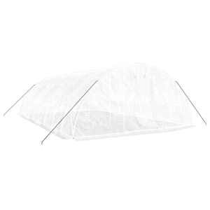 Skleník s ocelovým rámem bílý 40 m² 8 x 5 x 2,3 m - obrázek 3
