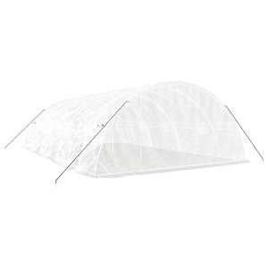Skleník s ocelovým rámem bílý 40 m² 8 x 5 x 2,3 m - obrázek 6