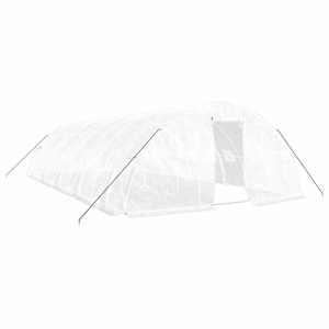Skleník s ocelovým rámem bílý 50 m² 10 x 5 x 2,3 m - obrázek 2