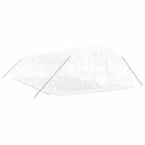 Skleník s ocelovým rámem bílý 50 m² 10 x 5 x 2,3 m - obrázek 3