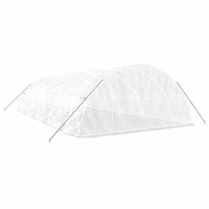Skleník s ocelovým rámem bílý 50 m² 10 x 5 x 2,3 m - obrázek 6