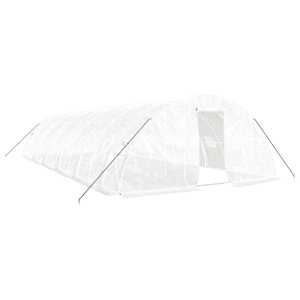 Skleník s ocelovým rámem bílý 60 m² 12 x 5 x 2,3 m - obrázek 2