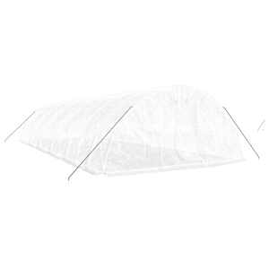 Skleník s ocelovým rámem bílý 60 m² 12 x 5 x 2,3 m - obrázek 3