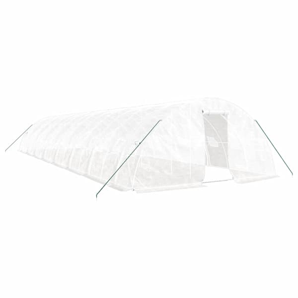 vidaXL kasvuhoone terasraamiga, valge, 80 m&sup2;, 16x5x2,3 m