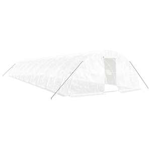 Skleník s ocelovým rámem bílý 90 m² 18 x 5 x 2,3 m - obrázek 2