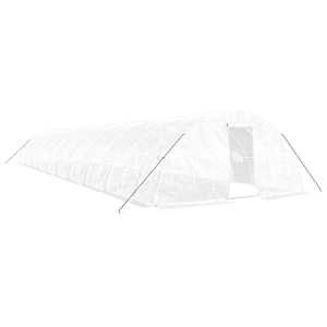 Skleník s ocelovým rámem bílý 100 m² 20 x 5 x 2,3 m - obrázek 2