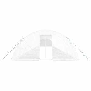 Skleník s ocelovým rámem bílý 100 m² 20 x 5 x 2,3 m - obrázek 4