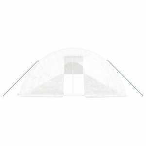 Skleník s ocelovým rámem bílý 110 m² 22 x 5 x 2,3 m - obrázek 4