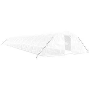 Skleník s ocelovým rámem bílý 120 m² 24 x 5 x 2,3 m - obrázek 2