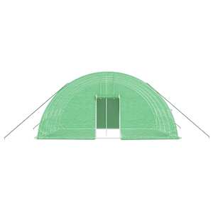 Skleník s ocelovým rámem zelený 24 m² 6x4x2,85 m - obrázek 4