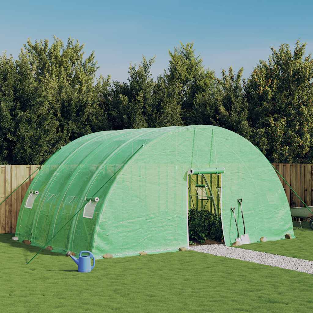 Photos - Greenhouses VidaXL Greenhouse with Steel Frame Green 24 m² 6x4x2.85 m 