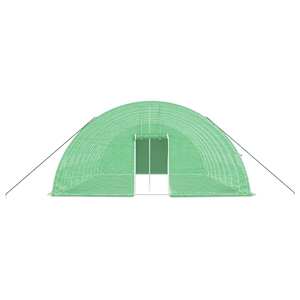 Skleník s ocelovým rámem zelený 48 m² 8 x 6 x 2,85 m - obrázek 4