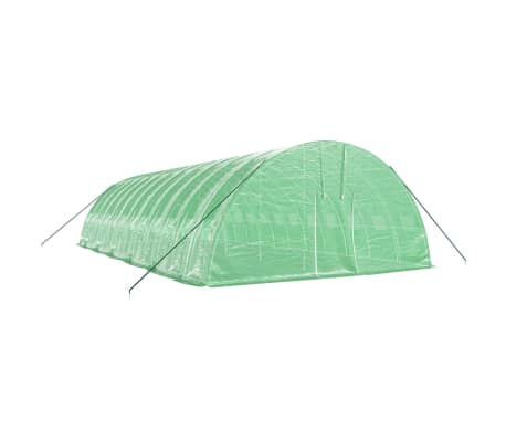 vidaXL Tuinkas met stalen frame 72 m&sup2; 12x6x2,85 m groen