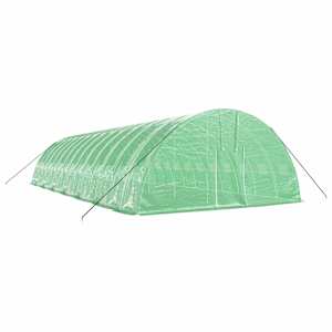 vidaXL Serre avec cadre en acier vert 84 m&sup2; 14x6x2,85 m