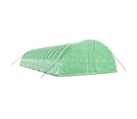 vidaXL Gr&oacute;&eth;urh&uacute;s me&eth; St&aacute;lgrind Gr&aelig;nt 96 m&sup2; 16x6x2,85 m