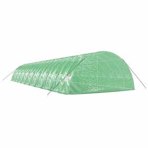 Skleník s ocelovým rámem zelený 120 m² 20 x 6 x 2,85 m - obrázek 6