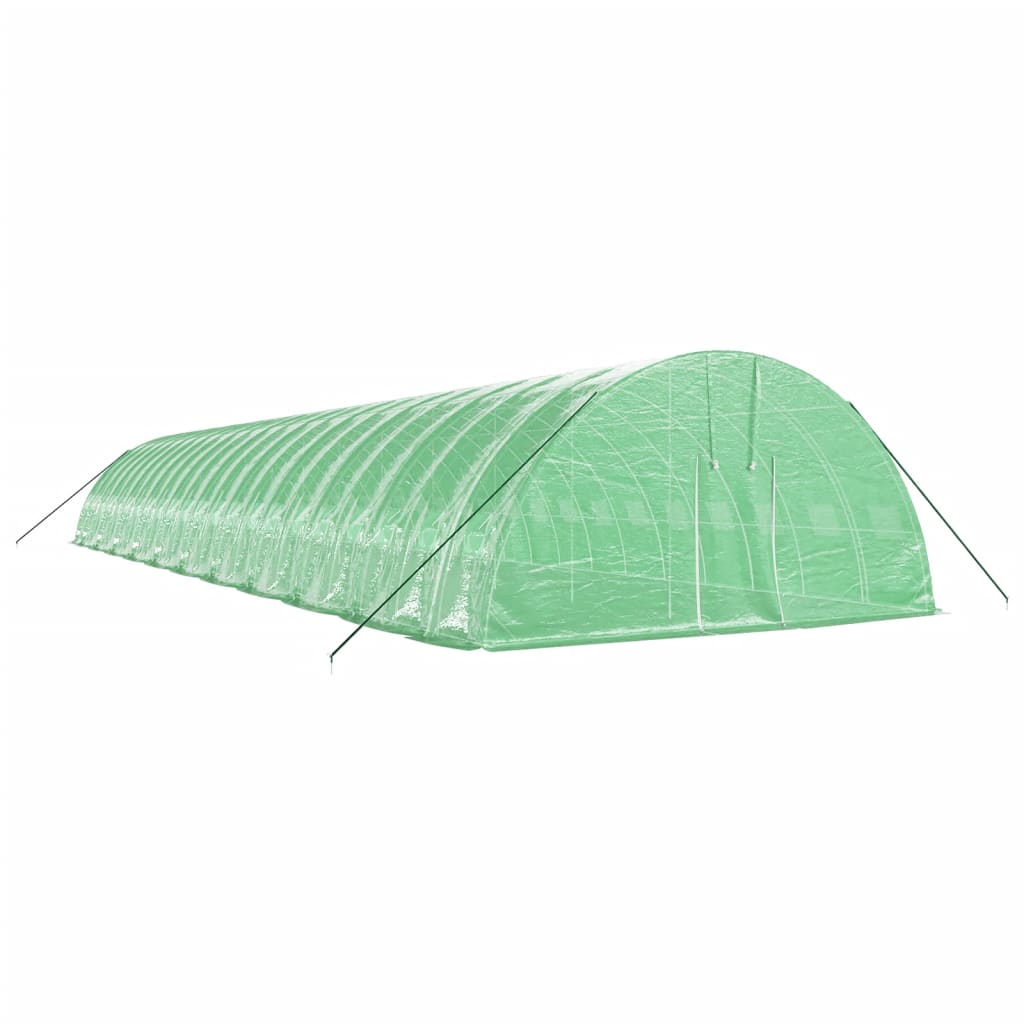 vidaXL Fóliovník s oceľovým rámom zelený 132 m² 22x6x2,85 m