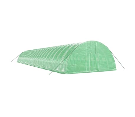 vidaXL Kasvihuone ter&auml;srungolla vihre&auml; 144 m&sup2; 24x6x2,85 m