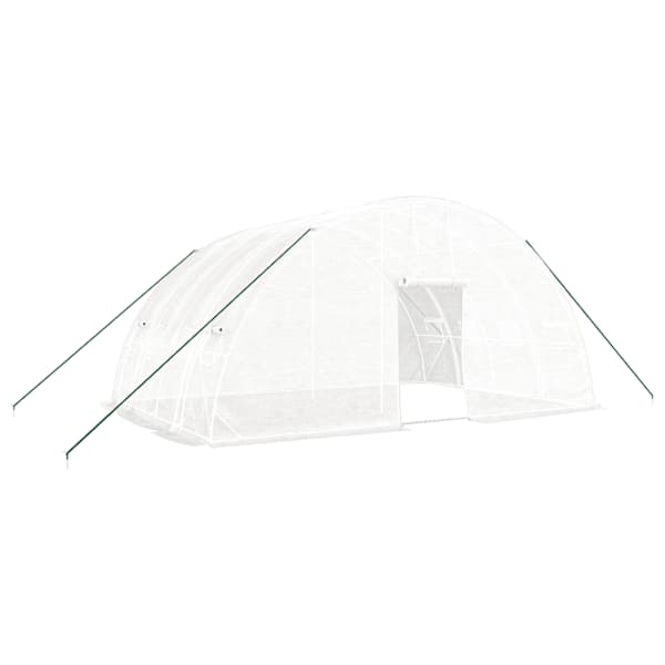 vidaXL kasvuhoone terasraamiga, valge, 24 m&sup2;, 6x4x2,85 m