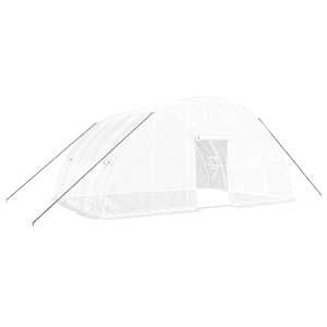 Skleník s ocelovým rámem bílý 24 m² 6x4x2,85 m - obrázek 2