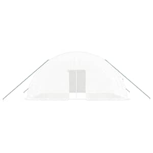 Skleník s ocelovým rámem bílý 24 m² 6x4x2,85 m - obrázek 4