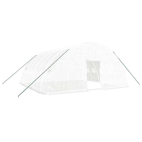 vidaXL kasvuhoone terasraamiga, valge, 36 m&sup2;, 6x6x2,85 m