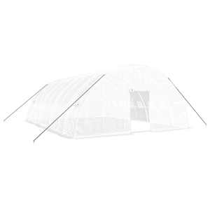 Skleník s ocelovým rámem bílý 48 m² 8 x 6 x 2,85 m - obrázek 2