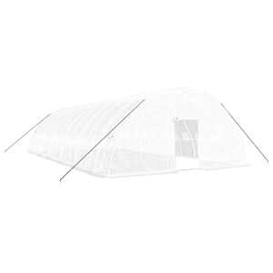 Skleník s ocelovým rámem bílý 72 m² 12 x 6 x 2,85 m - obrázek 2