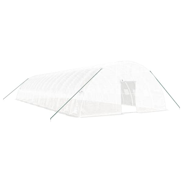 vidaXL kasvuhoone terasraamiga, valge, 96 m&sup2;, 16x6x2,85 m