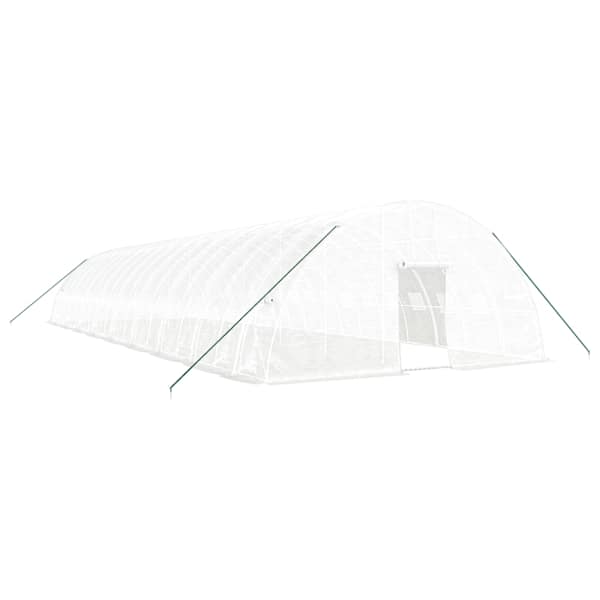 vidaXL kasvuhoone terasraamiga, valge, 108 m&sup2;, 18x6x2,85 m
