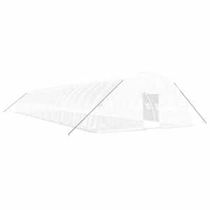 Skleník s ocelovým rámem bílý 132 m² 22 x 6 x 2,85 m - obrázek 2
